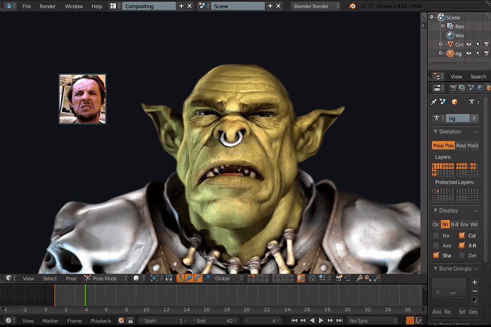 blender interface motion tracking software