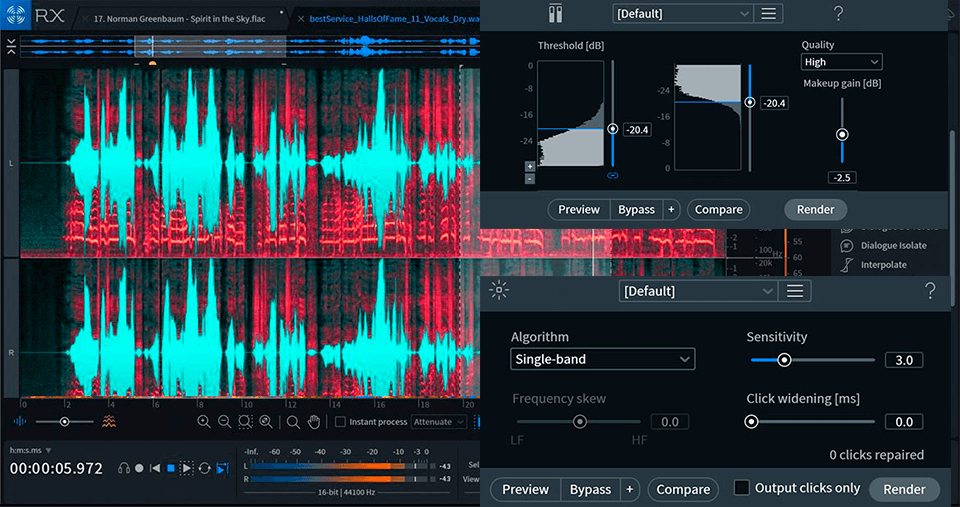 audio cleaning lab to digital software
