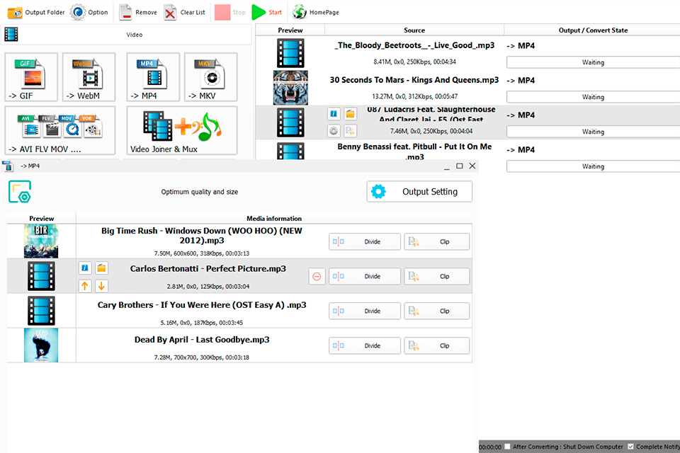 format factory free audio converter interface