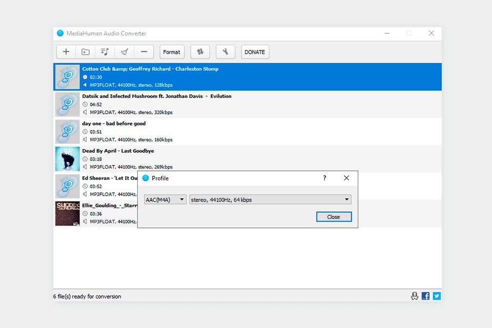 media human audio converter free interface
