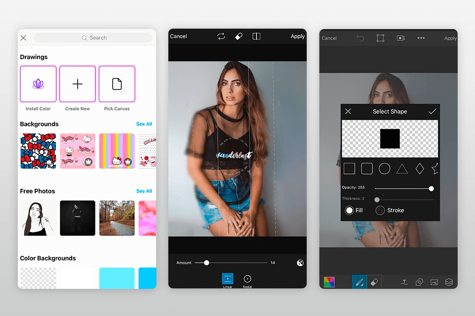 picsart interface