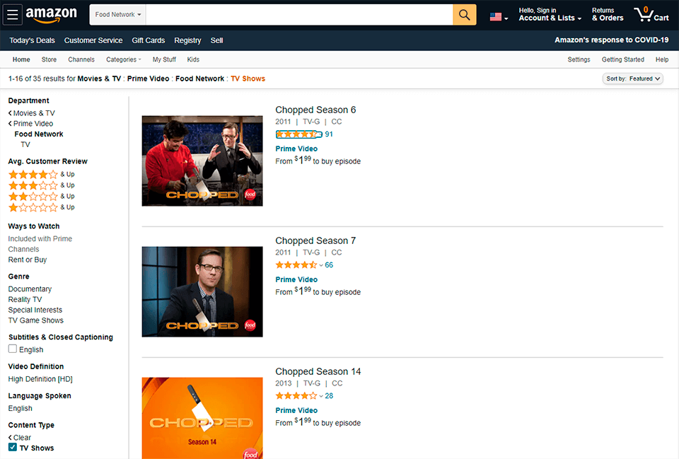 How To Watch Food Network On Amazon Prime