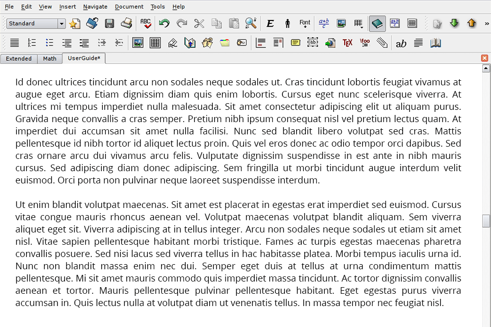 lyx for linux interface