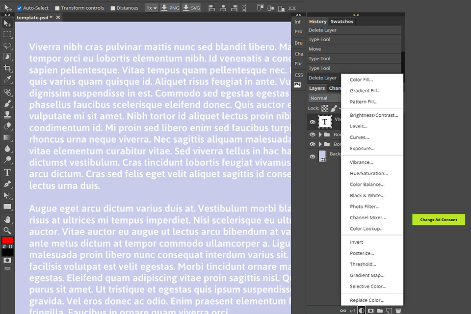 photopea for linux interface