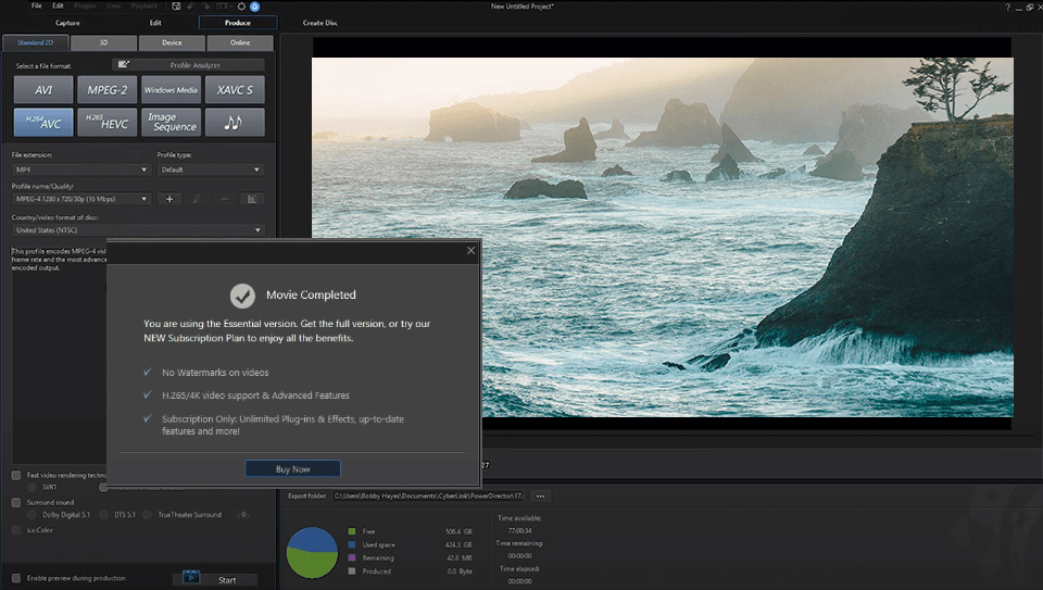 cyberlink powerdirector 365 best alternative to final cut for windows interface