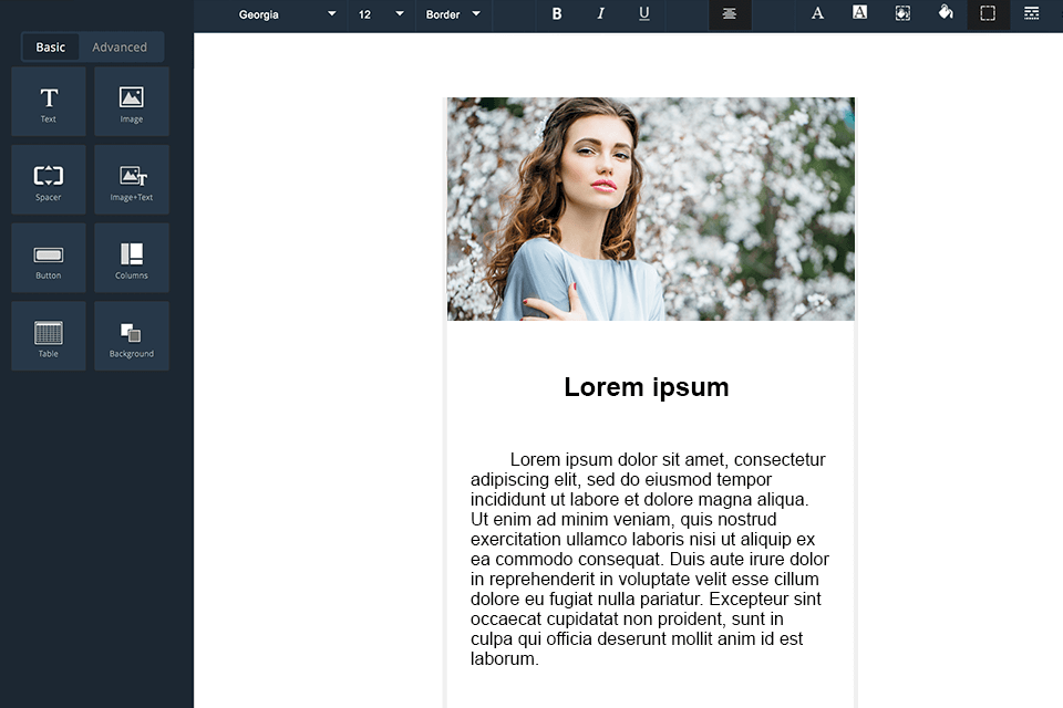 zoho campaigns email marketing software interface