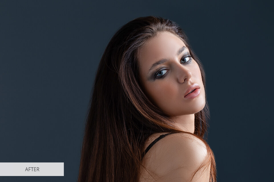 enhanced portrait before and after