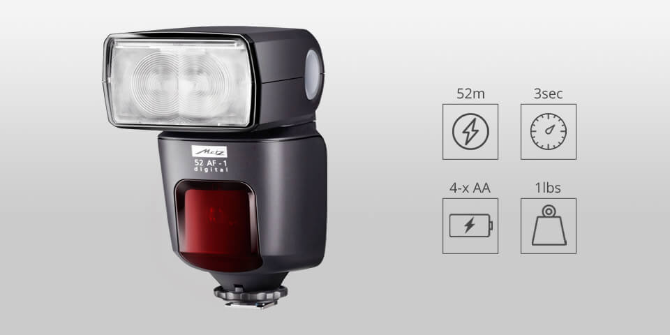 metz mecablitz 52 af-1 camera flash