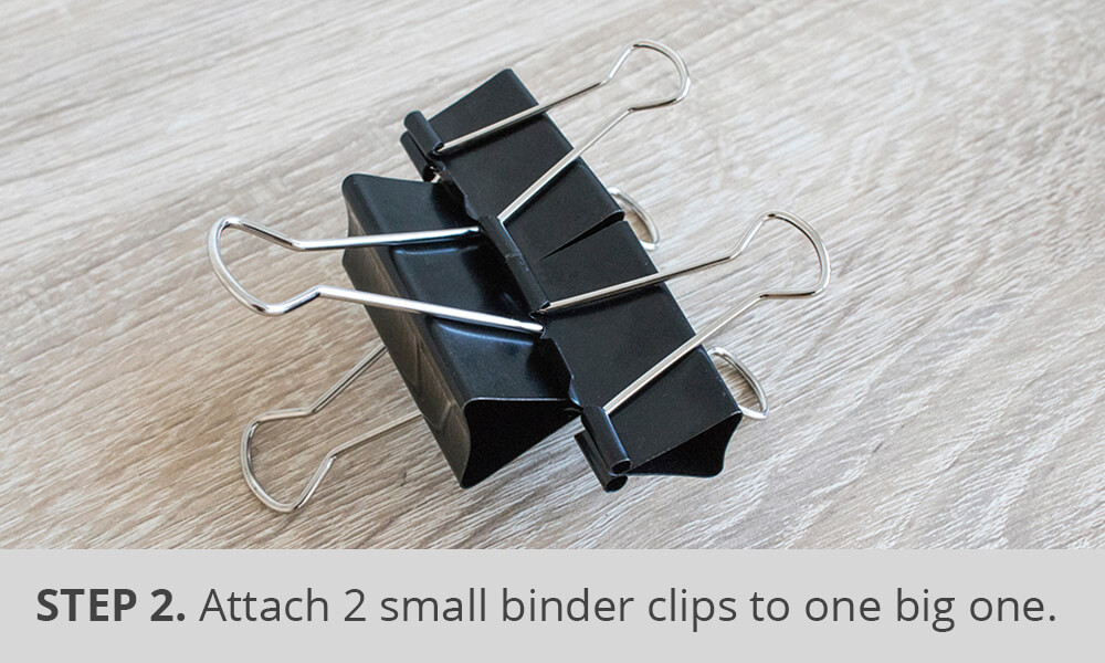 binder clip diy iphone tripod step 2
