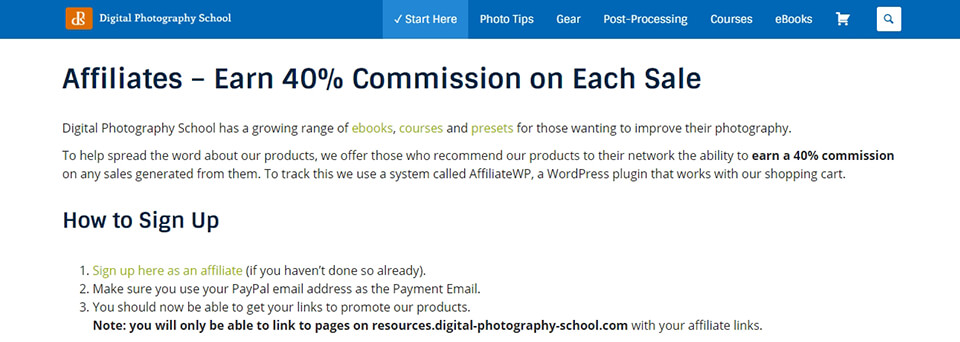 photographer affiliate program digital photography school