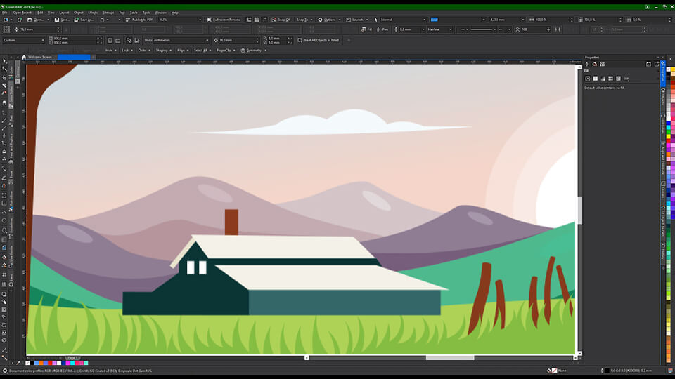 corel draw foto editor interfaccia