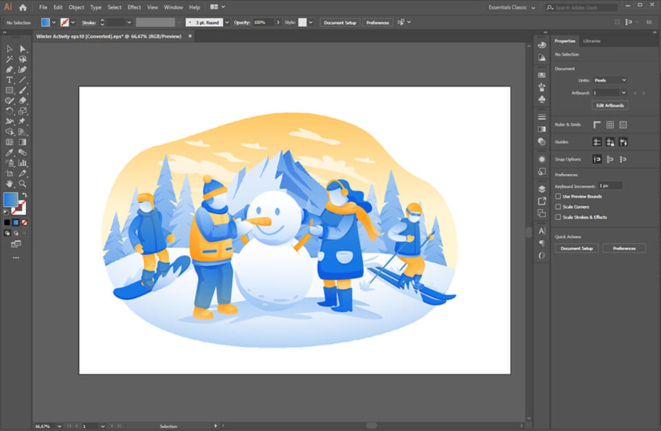 illustrator programma photo editor gratis interfaccia
