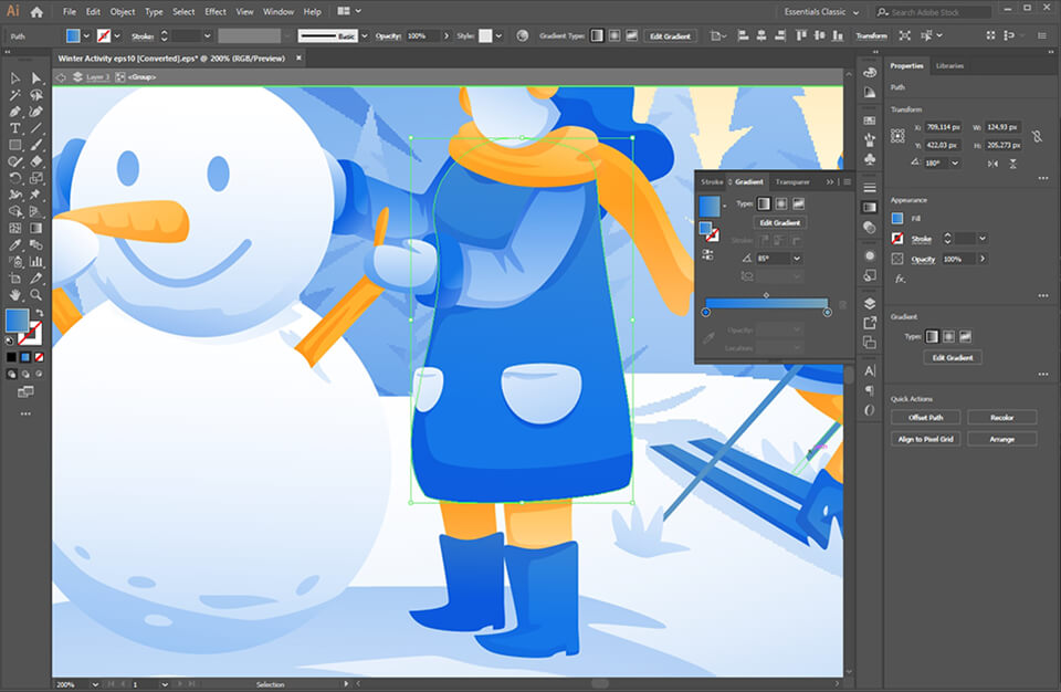 illustrator programma photo editor gratis interfaccia