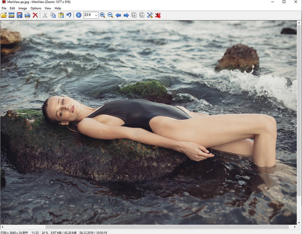 irfanview foto editor interfaccia