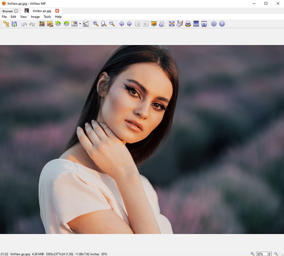 xnview editor foto gratis interfaccia
