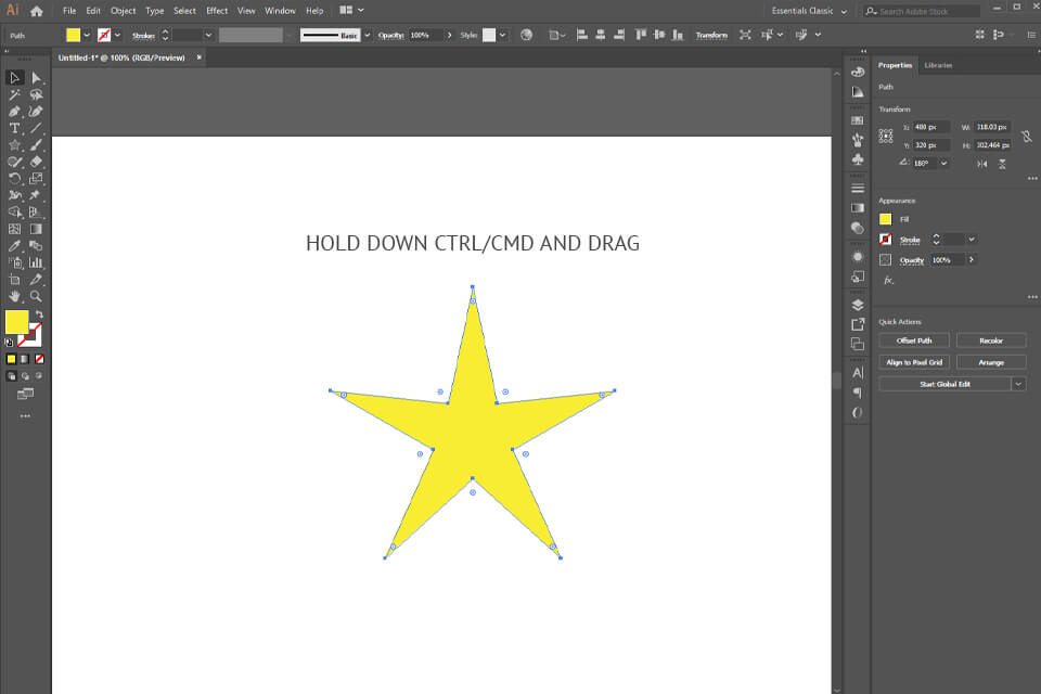 star illustrator shape tool