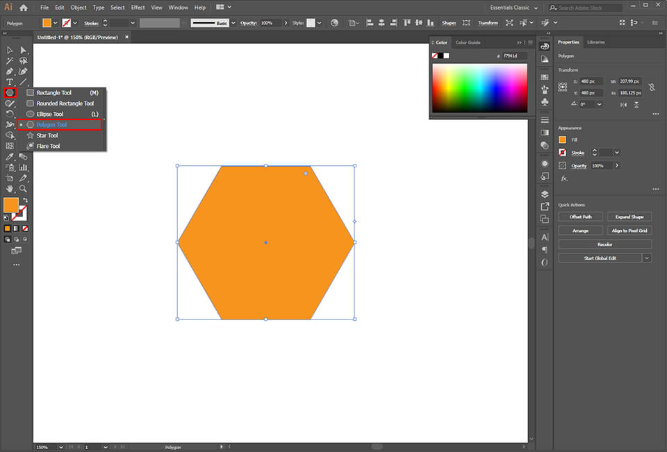 polygon tool illustrator