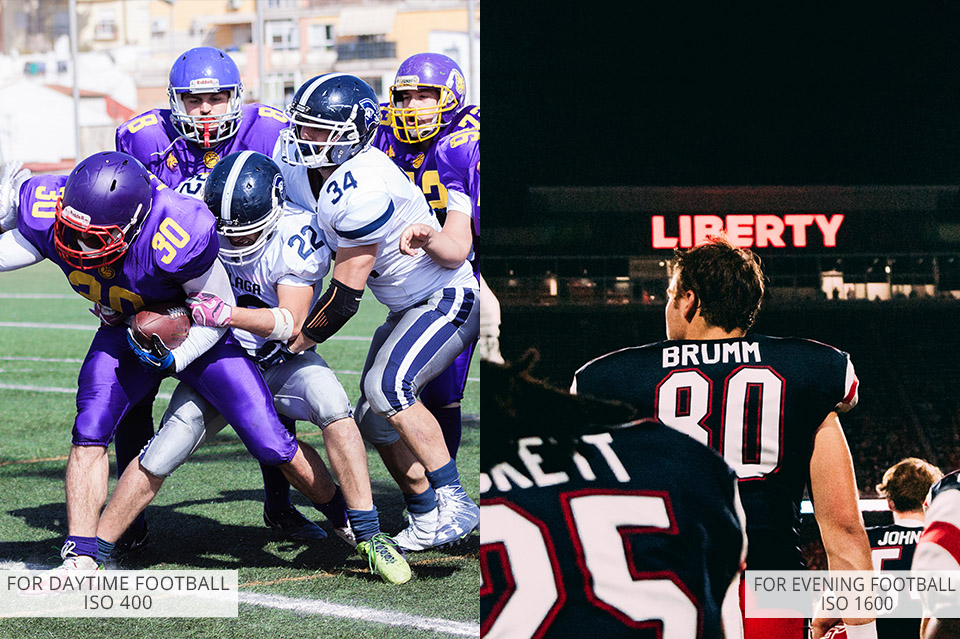 low light sports photography settings