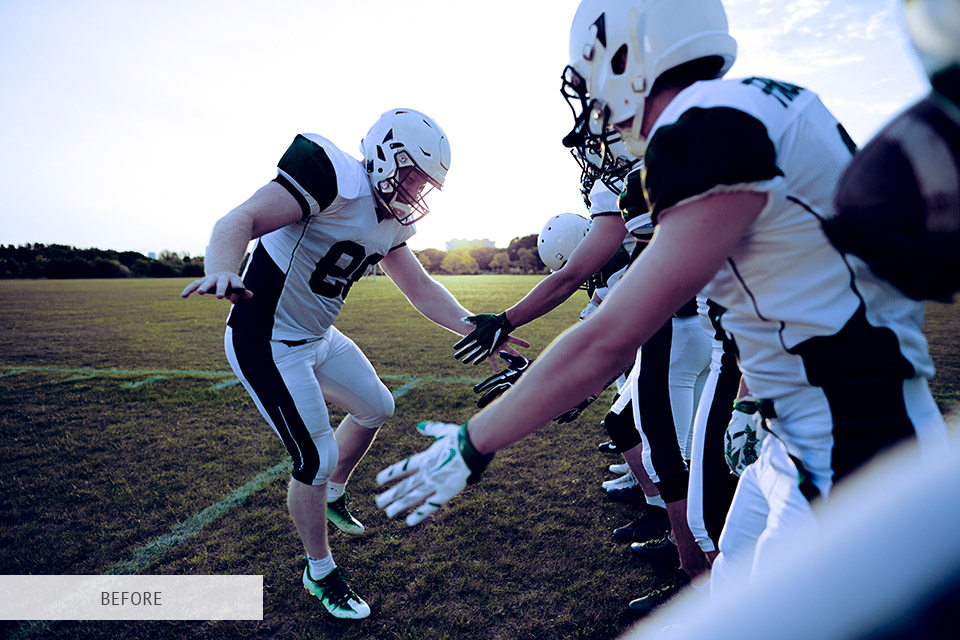 professional football photography editing
