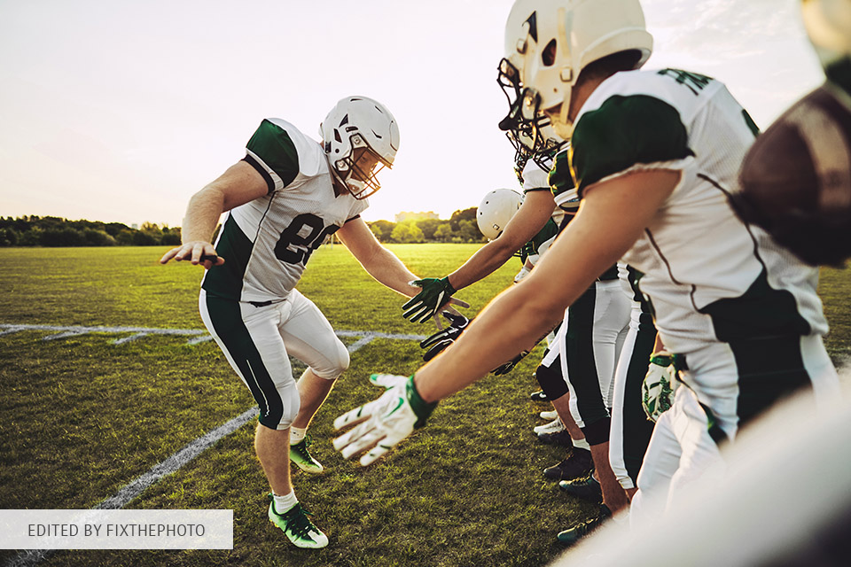 professional football photography editing