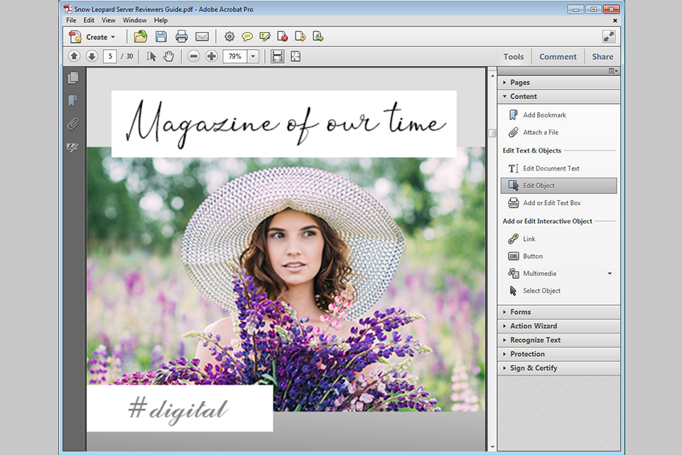 adobe acrobat pro with pdf file interface