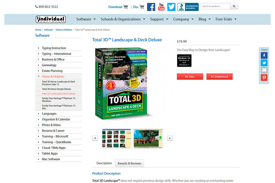 total 3d landscape and deck deluxe landscape software