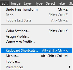 photoshop hotkeys customization