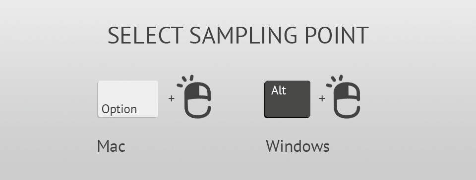 photoshop keyboard shortcuts select sampling point