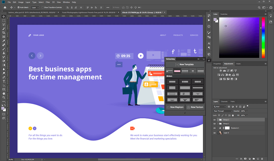 velositey photoshop plugin