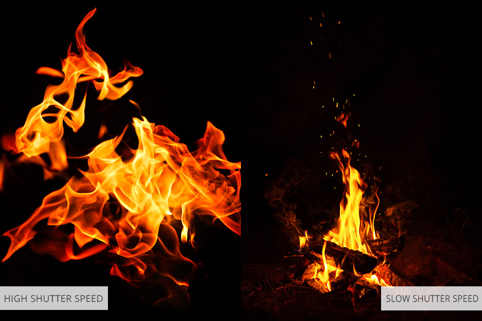 fire photography shutter speed