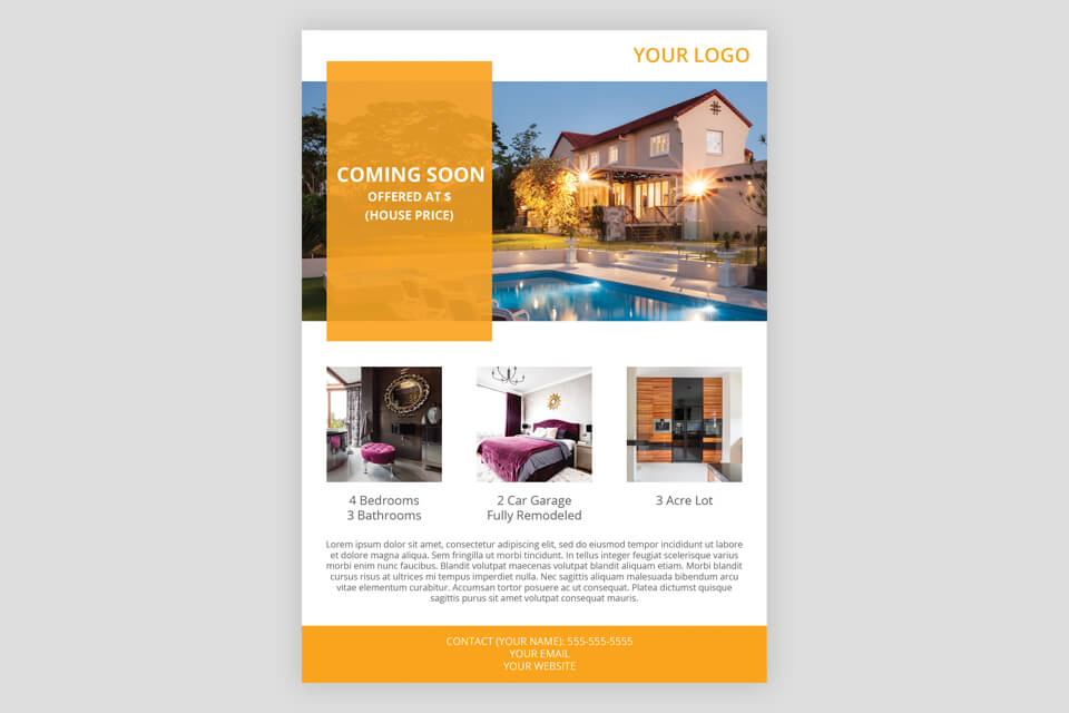 coming soon real estate flyer template