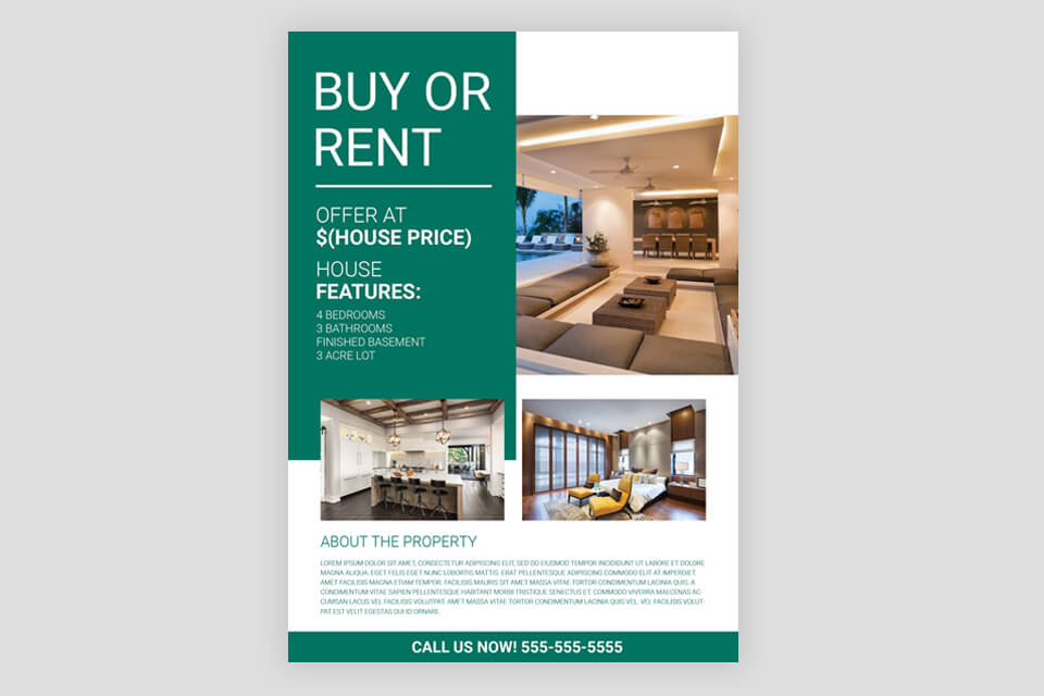 commercial real estate flyer template free