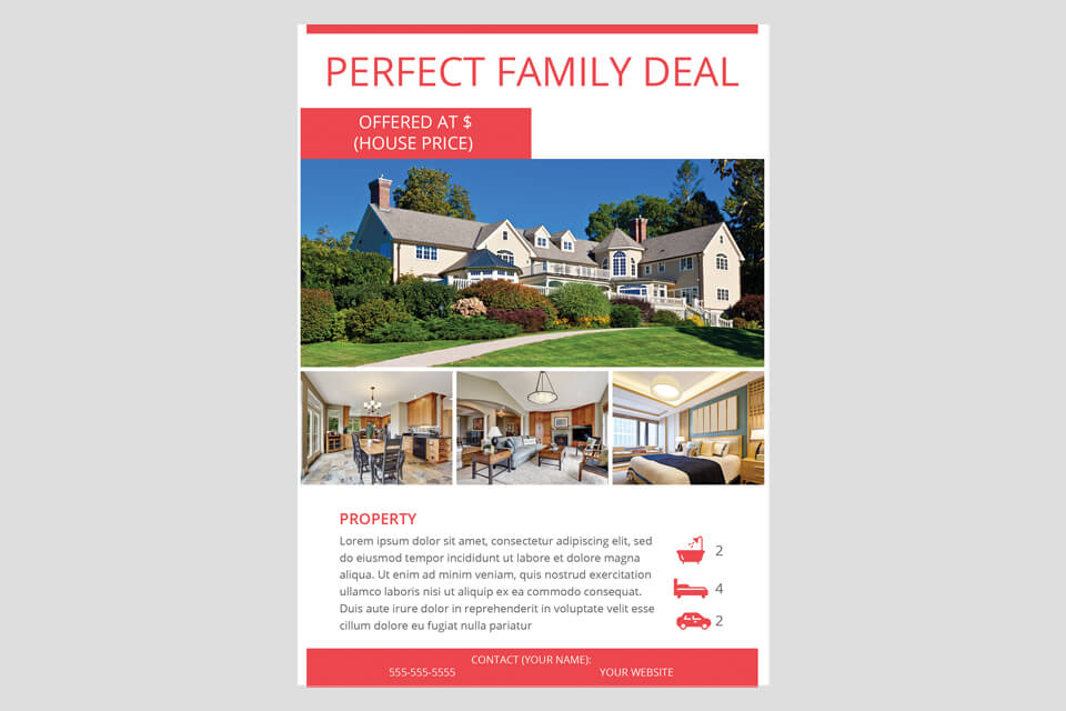 residential property free real estate flyer templates