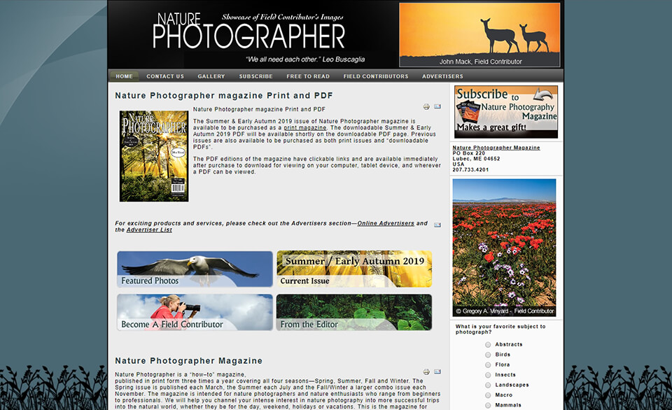 best photography magazines nature photographer