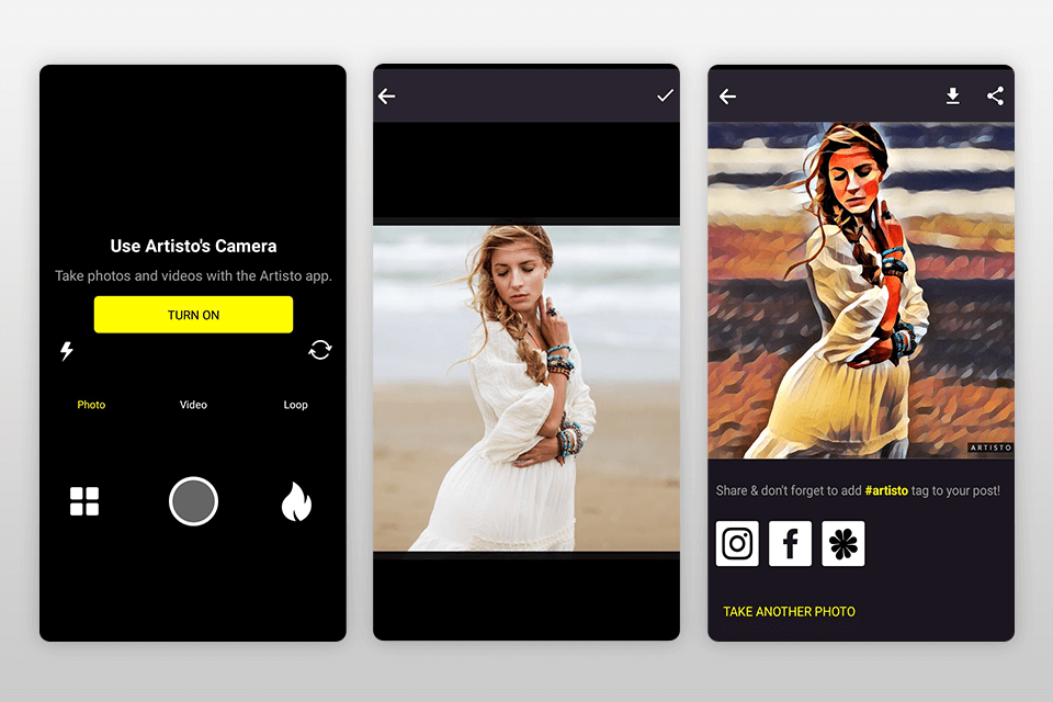 artisto image cartoonizer interface