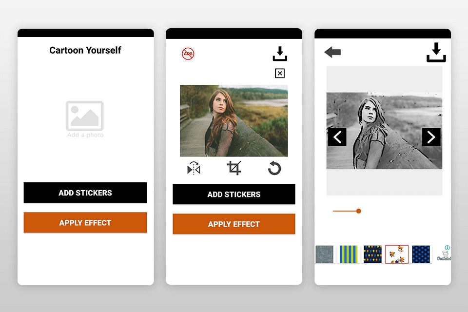 cartoon yourself image cartoonizer interface
