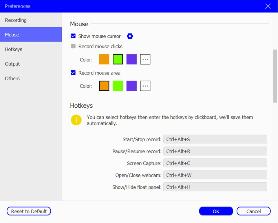 vidpaw recordanyvid expanded settings
