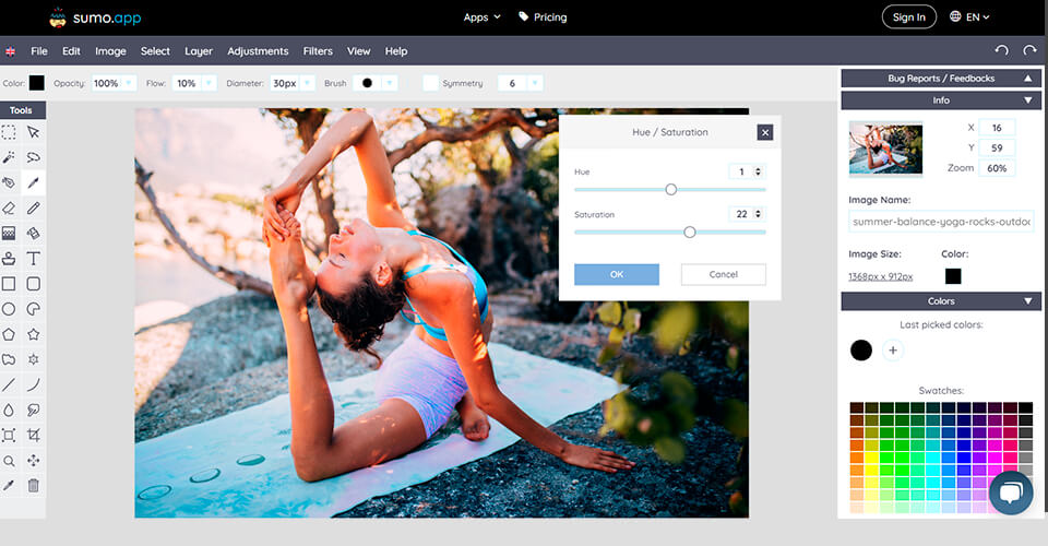 sumopaint pixlr alternative interface