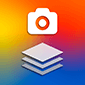 multi layer layering photo app logo