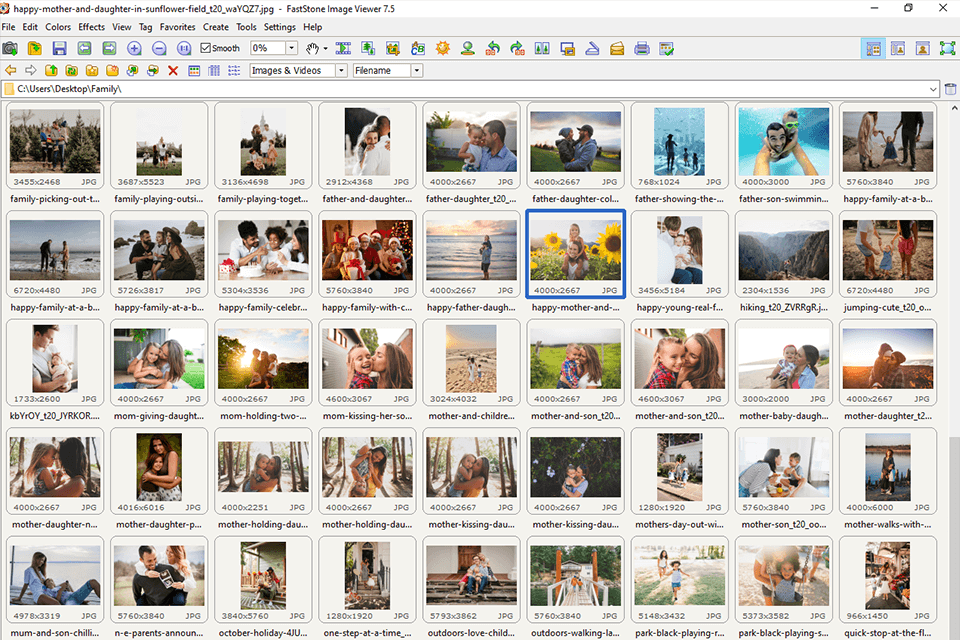 windows iphoto equivalent faststone image viewer