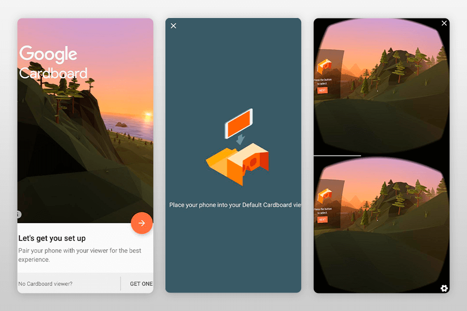cardboard best 360 camera app interface