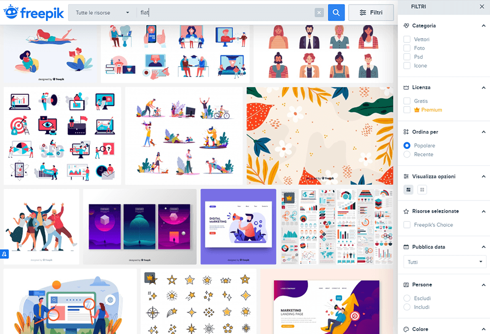 freepik migliori siti immagini vettoriali interfaccia