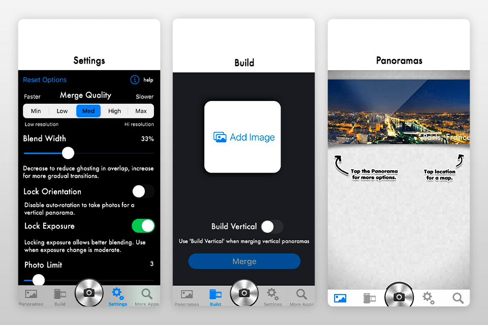 panorama 360 camera best 360 camera app interface