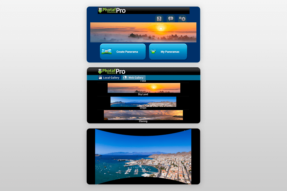photaf panorama pro best 360 camera app interface