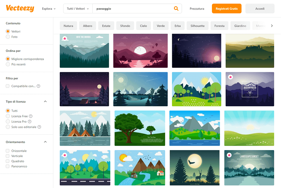 vecteezy migliori siti immagini vettoriali gratis interfaccia