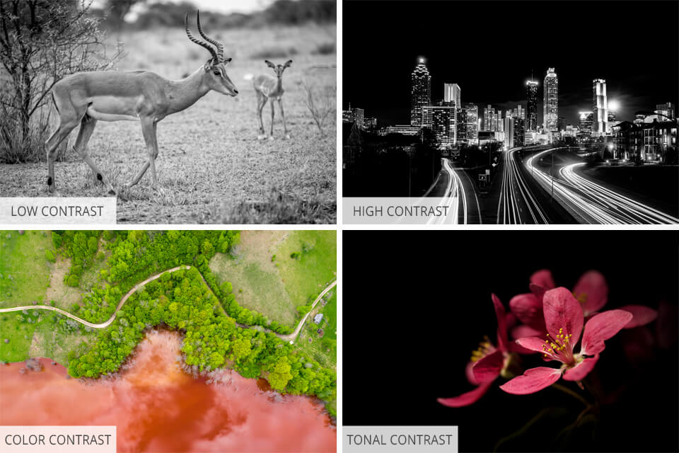 types of contrast in photography