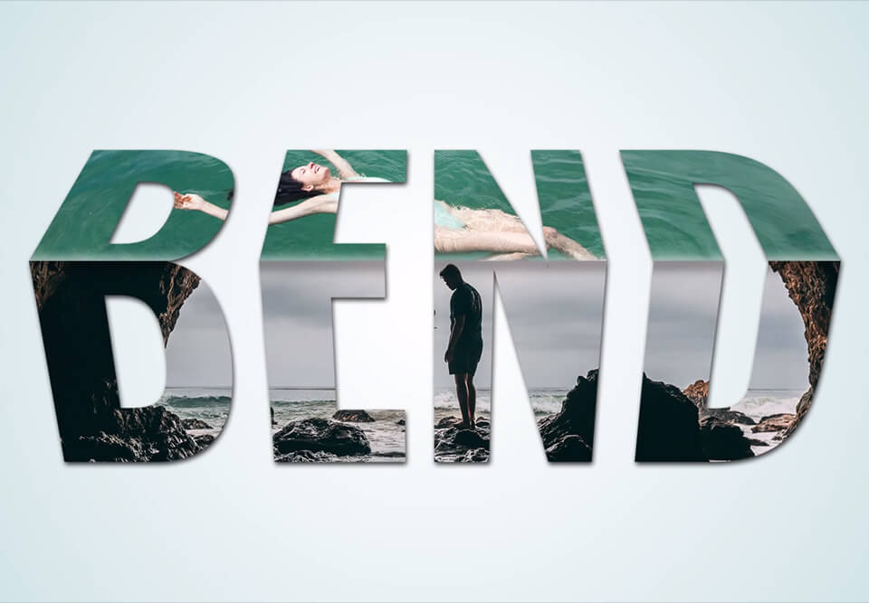 bending 3d text effect tutorial