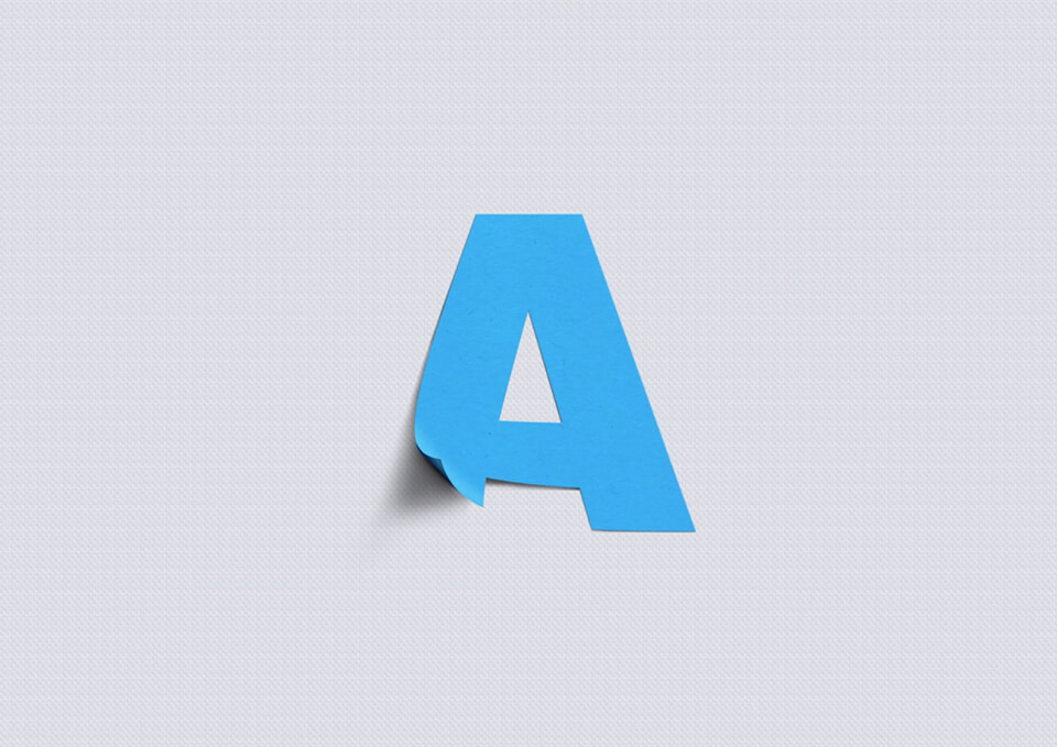 folded paper text effect tutorial