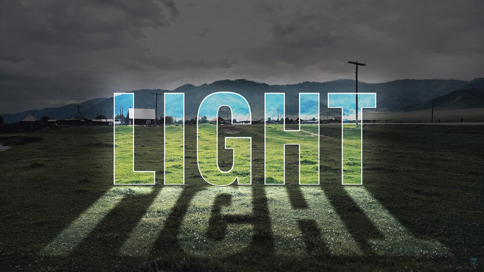 glowing light text effect tutorial