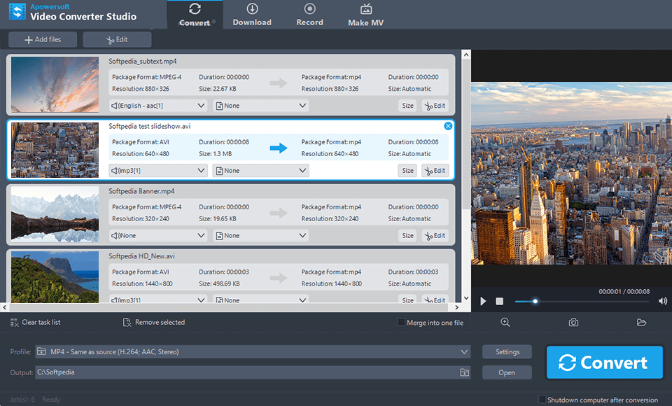 apowersoft video converter free video converter for mac interface